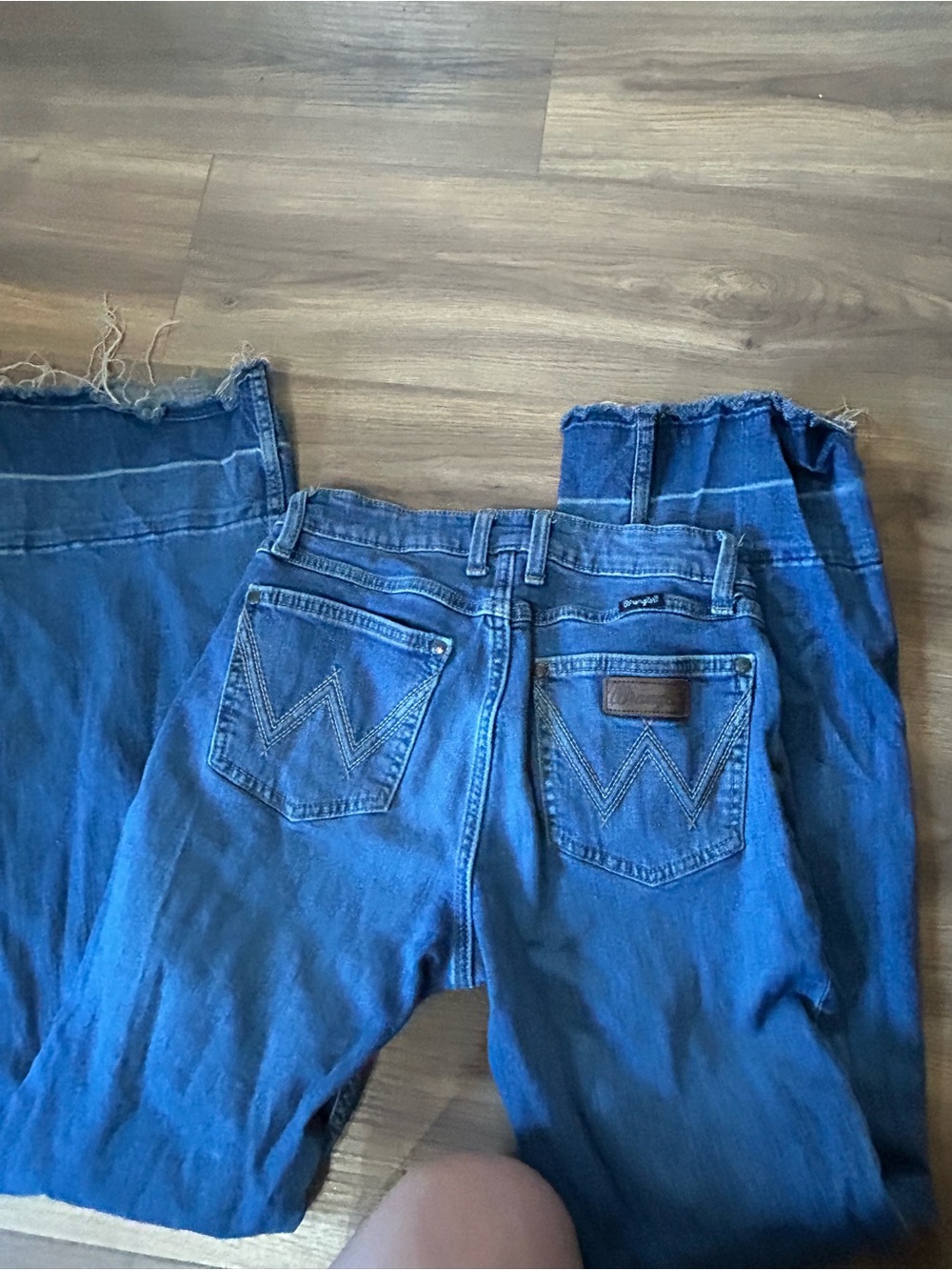 Wrangler Women's Dark Blue Boot Cut Jeans with Signature W Pockets